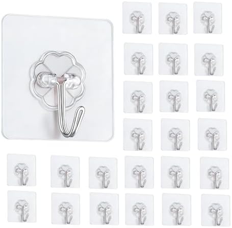 Ganchos adhesivos resistentes para pared baño cocina 24 piezas