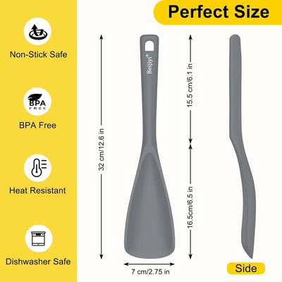 Paquete de 3 cucharas de silicona multifunción para cocina antiadherente sin BPA