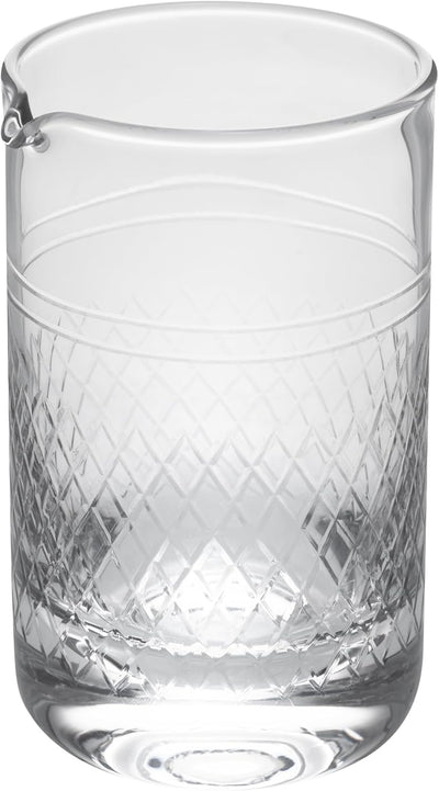 Vaso Mezcla Cóctel 17oz Cristal Corte Diamante Fondo Pesado