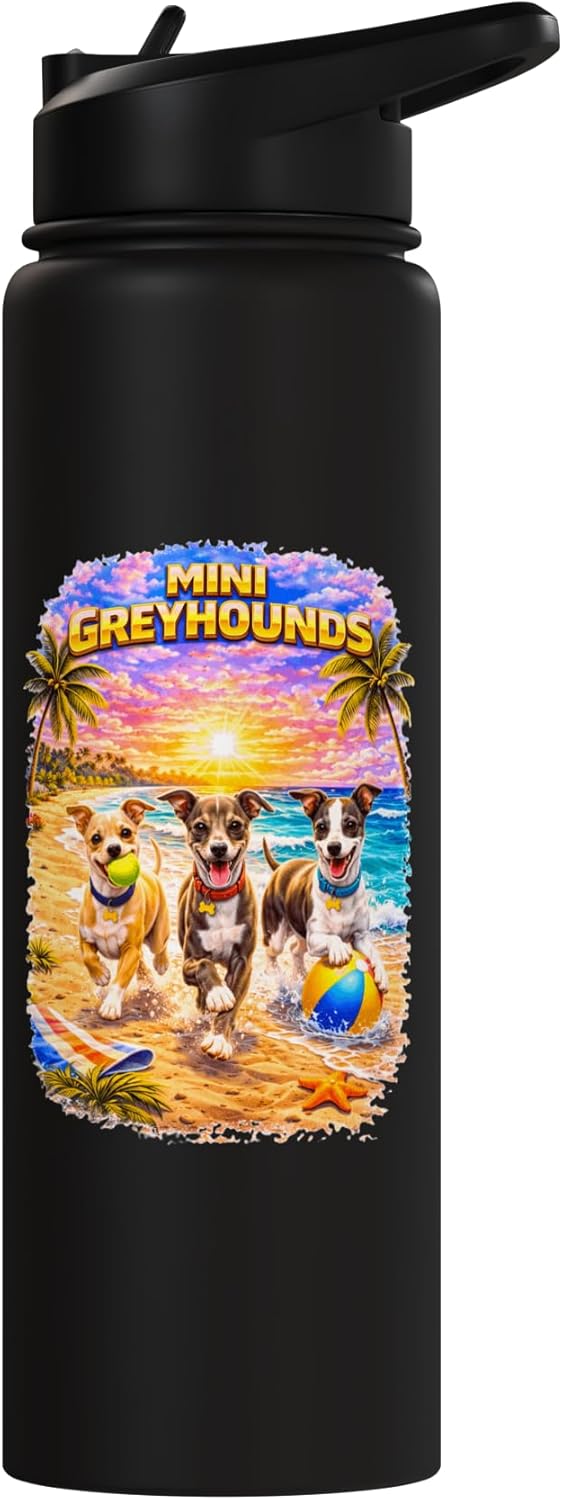 Botella térmica acero inox con dibujo perro playa