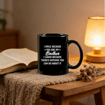 Taza para hermano divertida con mensaje de hermano