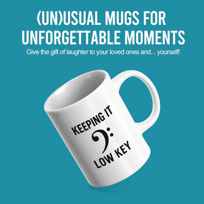 Taza para músicos con clave de fa, regalo para profesores de música