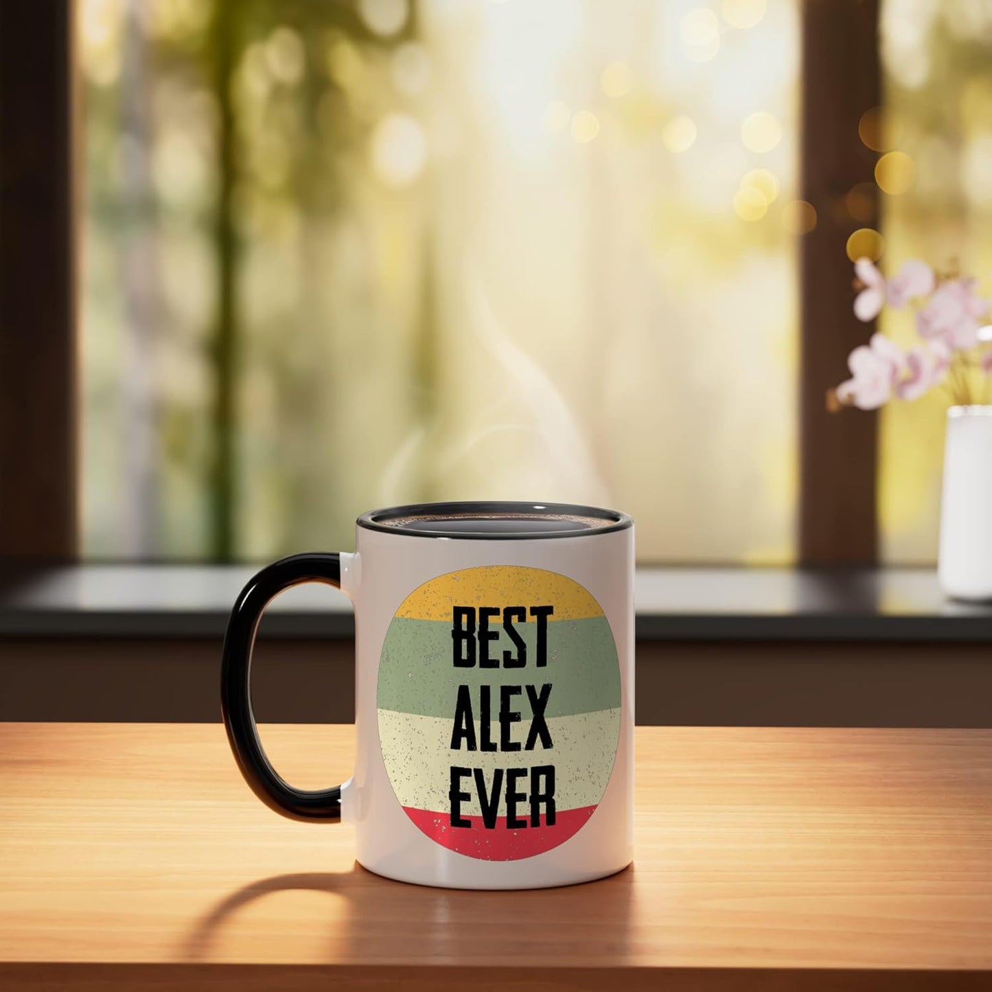 Taza Cerámica Alex Ever Negro/Blanco