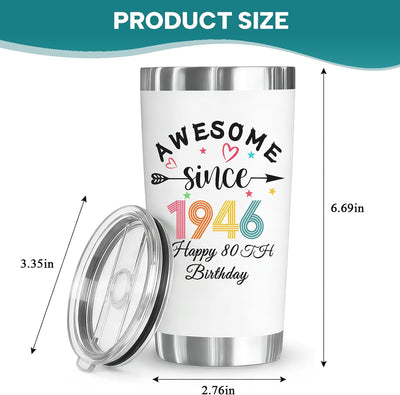 Vaso regalo cumpleaños 80 para mujer mamá esposa hermana