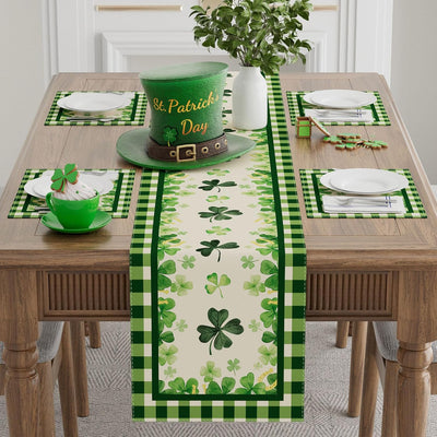 Tréboles verdes de cuatro hojas XCHI decoración de mesa para fiesta