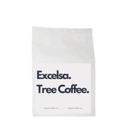 Café Excelsa Tree Whole Bean 12 oz Sin sabor amargo