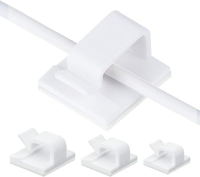 Organiz. cables autoadhesivo soporte alambre escritorio