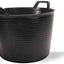 Tina plástico negro con asa 10,5gal