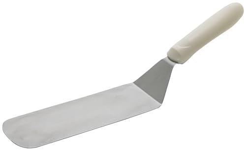 Espátula plancha flexible 8x3pulg mango desplazado blanco
