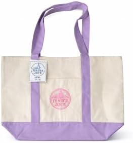 Bolsa tela reutilizable con bolsillo y borde morado