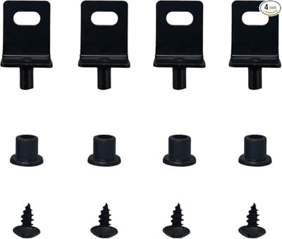 Bisagra oculta negra para puertas madera y muebles 4 pzas