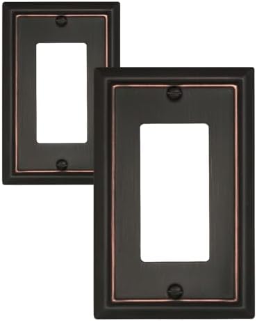 Placas interruptor metal bronce envejecido set 2