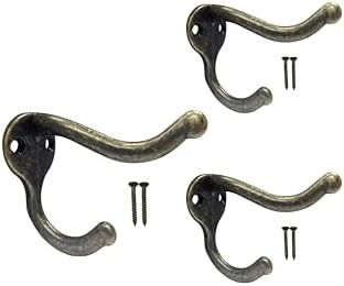Perchero abrigo sombrero cinc fundido bronce antiguo set 3