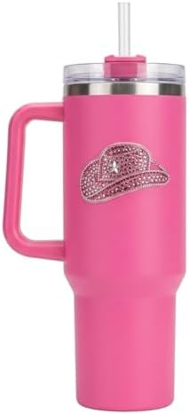 Sombrero de vaquero con joyas para mujer, rosa, regalo único