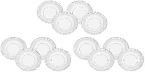 Jgo 4 platos postre cristal