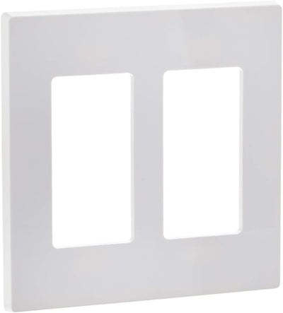 Placas pared doble gang 2 puertos blanca polietileno pack 2