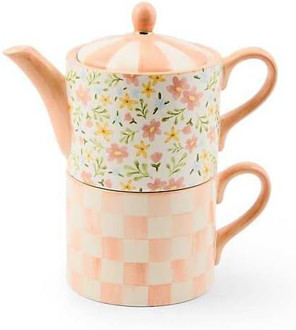 Juego tetera y taza cerámica Posie Patch