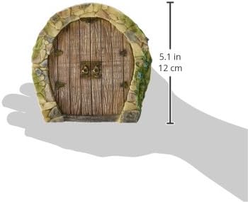 Jardín hadas Gnomo puerta casa marrón