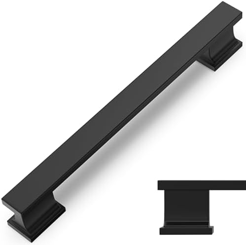 30 Manijas Negras Mate 5pulg para Gabinetes Cocina