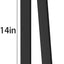 Patas mesa metal negro 14pulg 4pzas resistentes