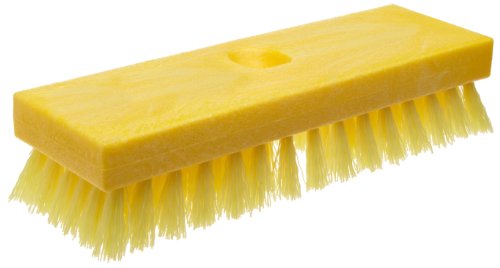 Cepillo plástico con mango roscado amarillo