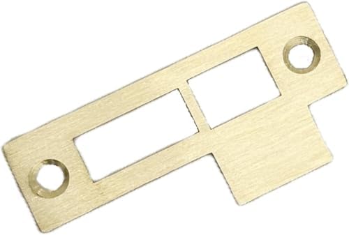Placa cerrojo puerta bronce cepillado doble ranura modelo 312AB