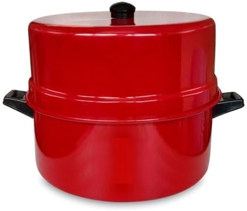 Arrocera térmica aluminio rojo con olla acero inox 2.2lbs