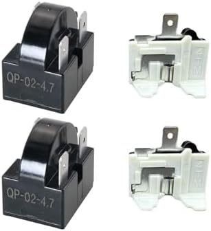 Kit relé PTC 4.7 ohmios 3 pines protector sobrecarga 1/2 HP