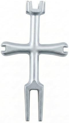 Llave filtro drenaje desplegable 4 lados plateado