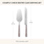 Set 2 Pzas Servir Pastel Acero Inox A Cuadros Blanco Negro