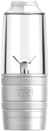 Molinillo hierbas eléctrico acero inox molienda gruesa plateado