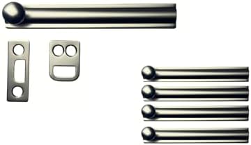 Perno latón 4pulg níquel satinado set 4