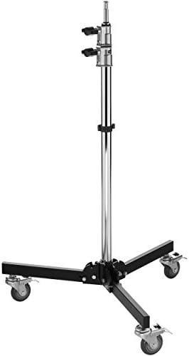 Base plegable con ruedas negro/cromado 8.5pulg