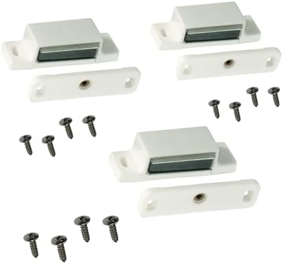 Cierre magnético puerta gabinete blanco set 3