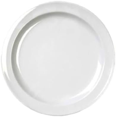 Platos melamina blancos redondos 10-1/4 pulg sin BPA set 12