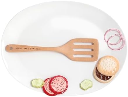 Plato para hamburguesas de cerámica blanco Mud Pie