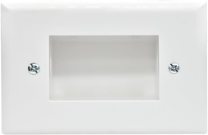 Placa paso cables baja voltaje 1 banda organizadora blanco