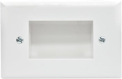 Placa paso cables baja voltaje 1 banda organizadora blanco