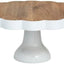 Servidor pedestal festoneado de madera