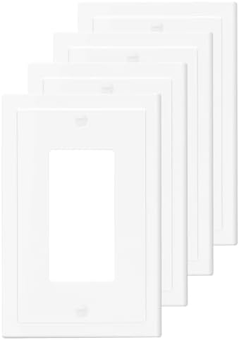 Cubiertas placa interruptor moderno blanco set 4