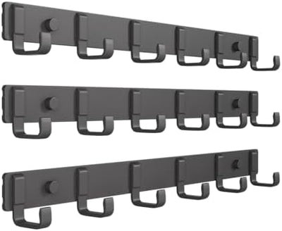 Perchero pared set 3 con 6 ganchos para abrigos dormitorio