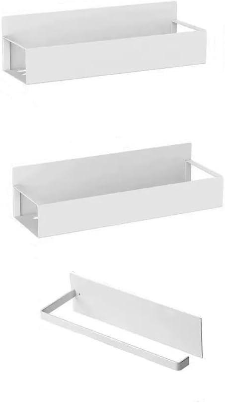 Estante magnético especias refrigerador negro 4 ganchos