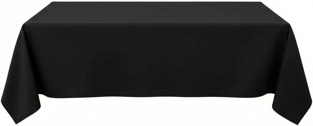 Mantel rectangular poliéster 6ft paquete 10 negro