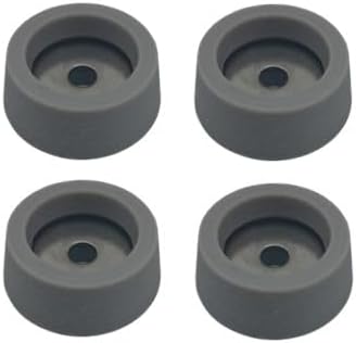 Pies parachoques poliuretano 1.5pulg gris set 4