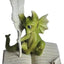 Estatua dragón jardín encantado exterior verde blanco