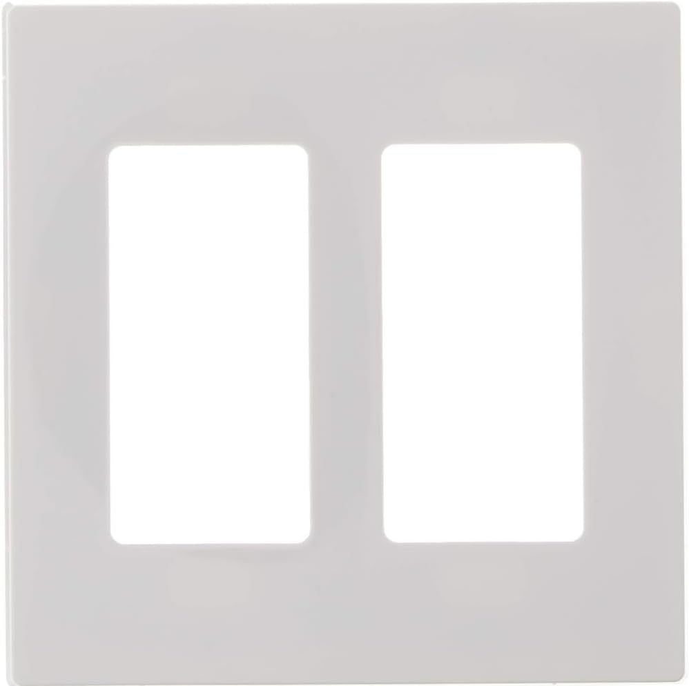 Placas pared doble gang 2 puertos blanca polietileno pack 2
