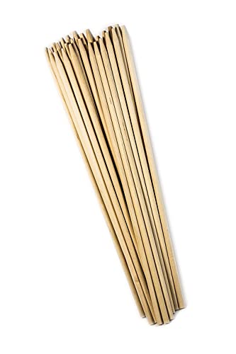 Brochetas bambú 18pulg 100uds con pinchos doble extremo 5.5pulg