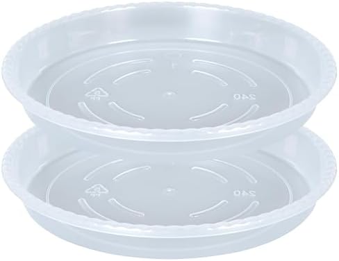 Platillos plástico transparente 14pulg para macetas interiores