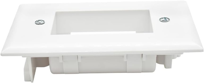 Placa paso cables baja voltaje 1 banda organizadora blanco