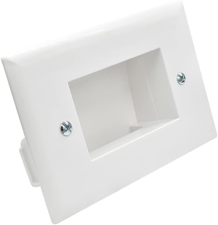 Placa paso cables baja voltaje 1 banda organizadora blanco